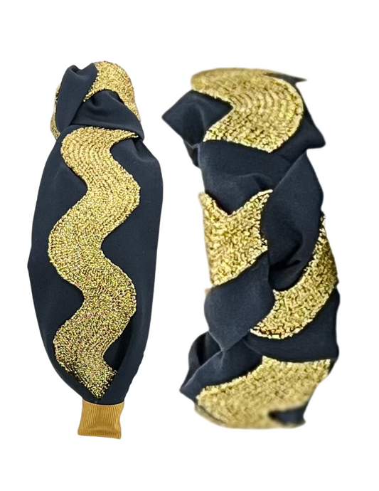 Gold Ric Rac on Navy