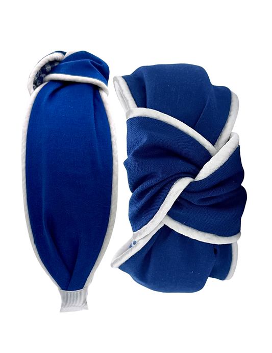 Royal Blue with White Piping