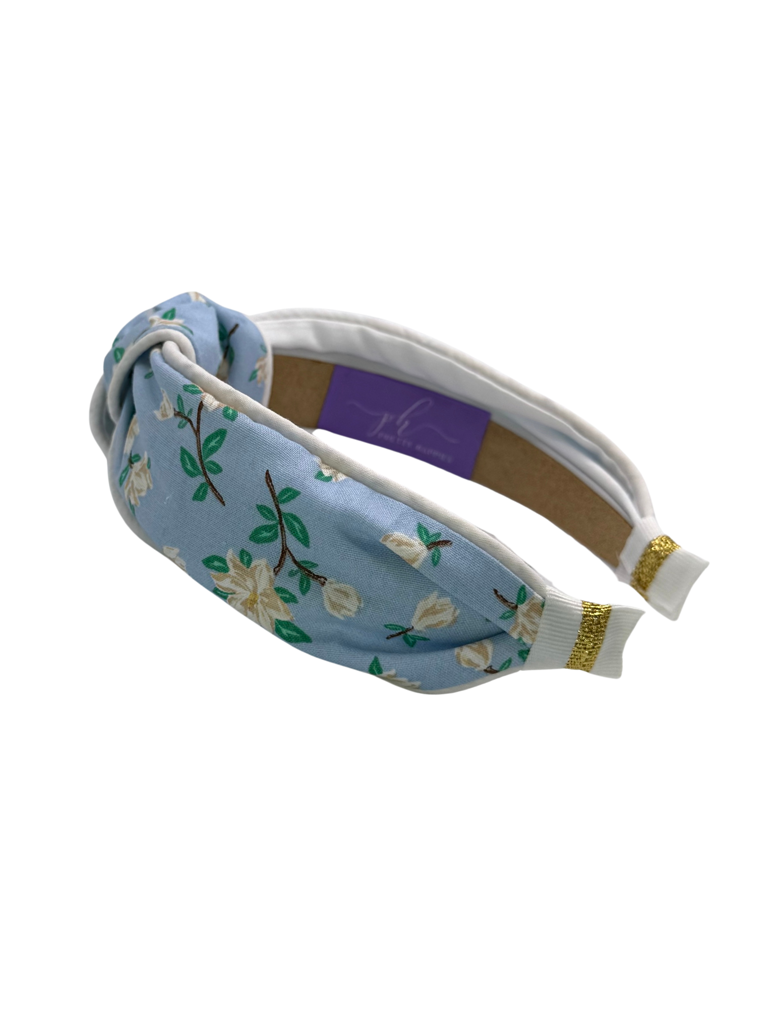 Soft Blue Magnolias with White Piping