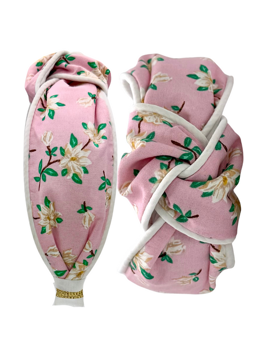 Soft Pink Magnolias with White Piping