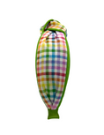 Load image into Gallery viewer, Rainbow Gingham with Green Piping