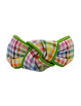 Load image into Gallery viewer, Rainbow Gingham with Green Piping
