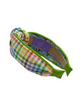 Load image into Gallery viewer, Rainbow Gingham with Green Piping