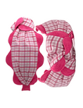 Load image into Gallery viewer, Jumbo Pink Scallop on Pink Gingham