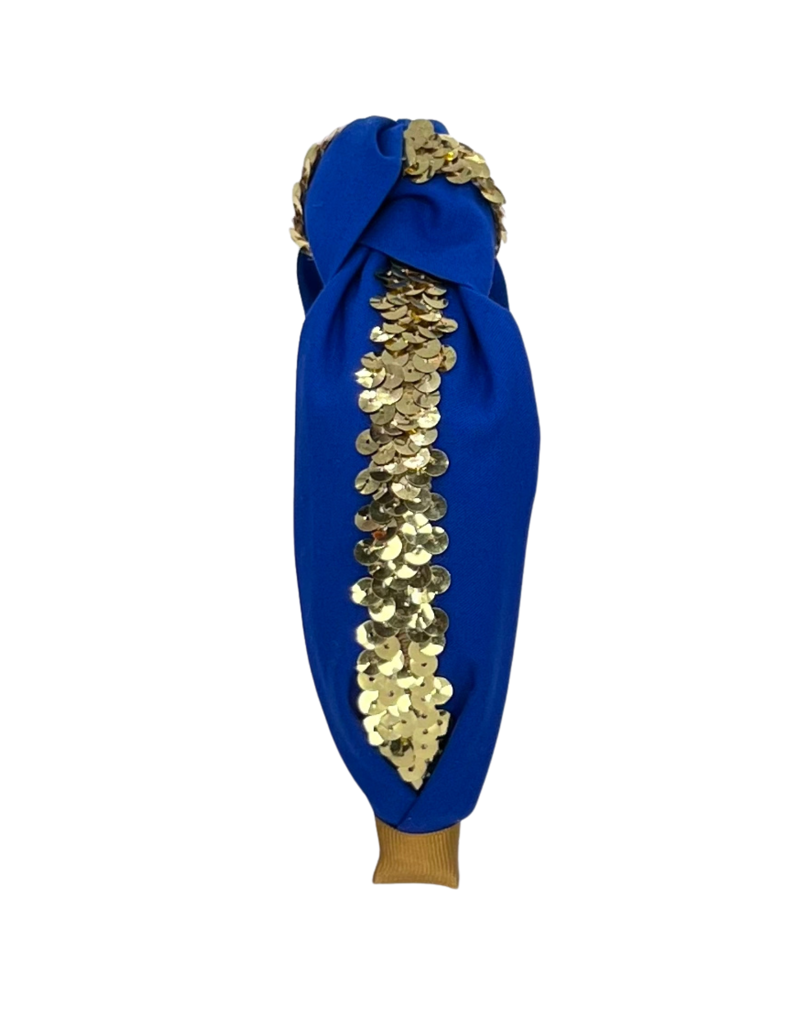 Gold Sequins on Royal Blue