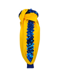 Load image into Gallery viewer, Royal Blue Sequin on Yellow Gold
