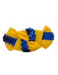 Load image into Gallery viewer, Royal Blue Sequin on Yellow Gold