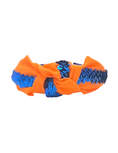 Load image into Gallery viewer, Royal Blue Sequin Ribbon on Orange