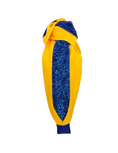 Load image into Gallery viewer, Royal Blue Sparkle Ribbon on Yellow Gold