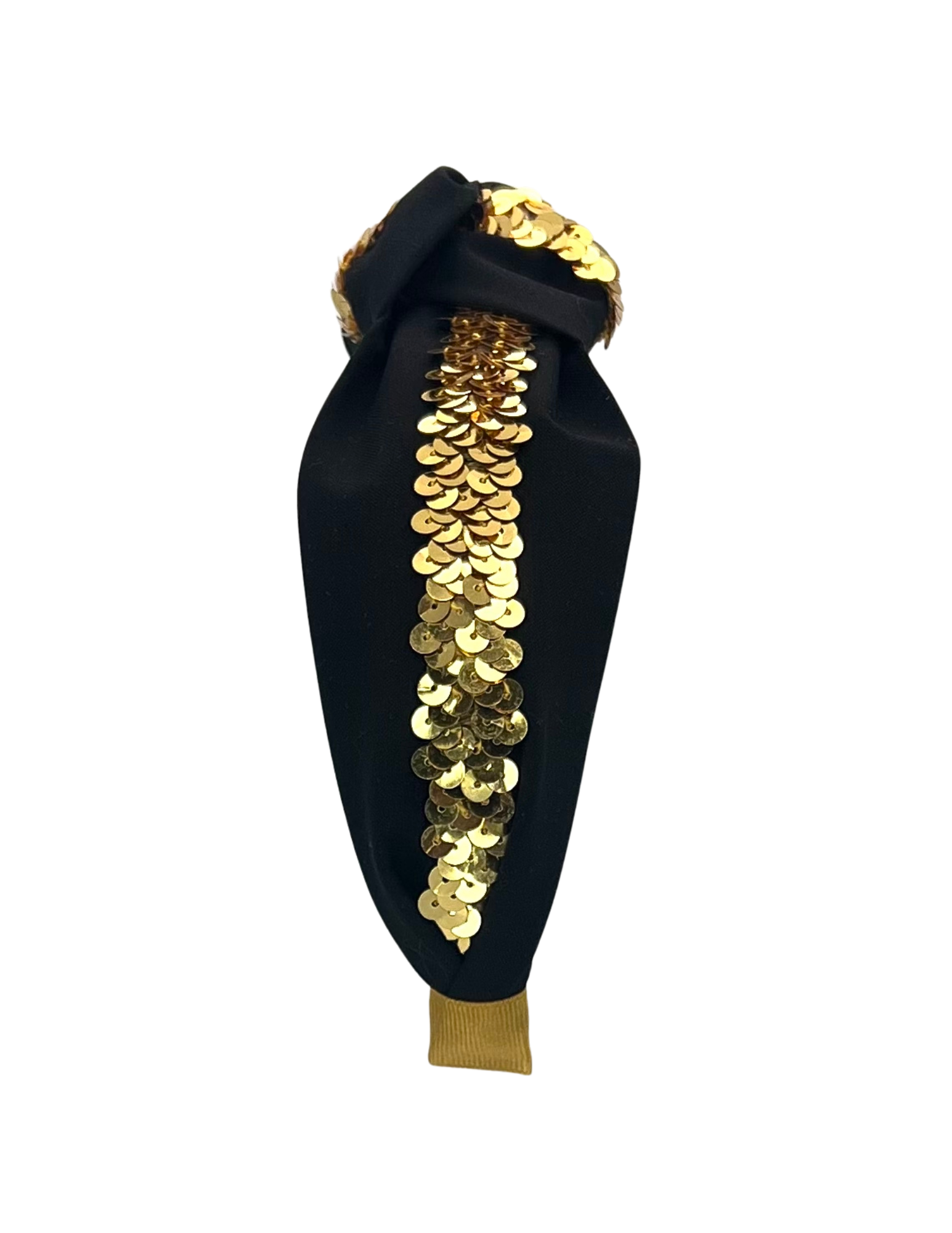 Gold Sequin Ribbon on Black