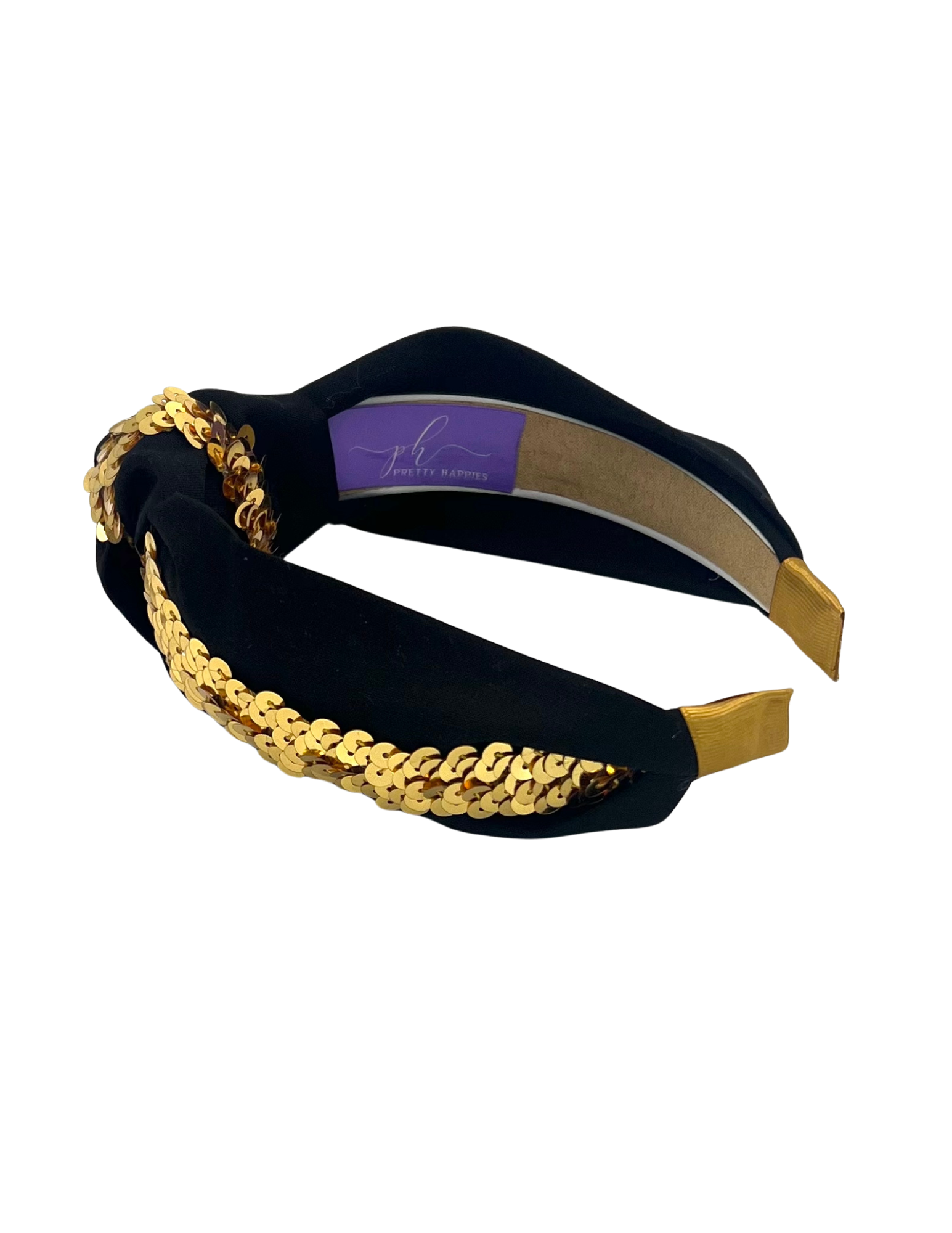 Gold Sequin Ribbon on Black