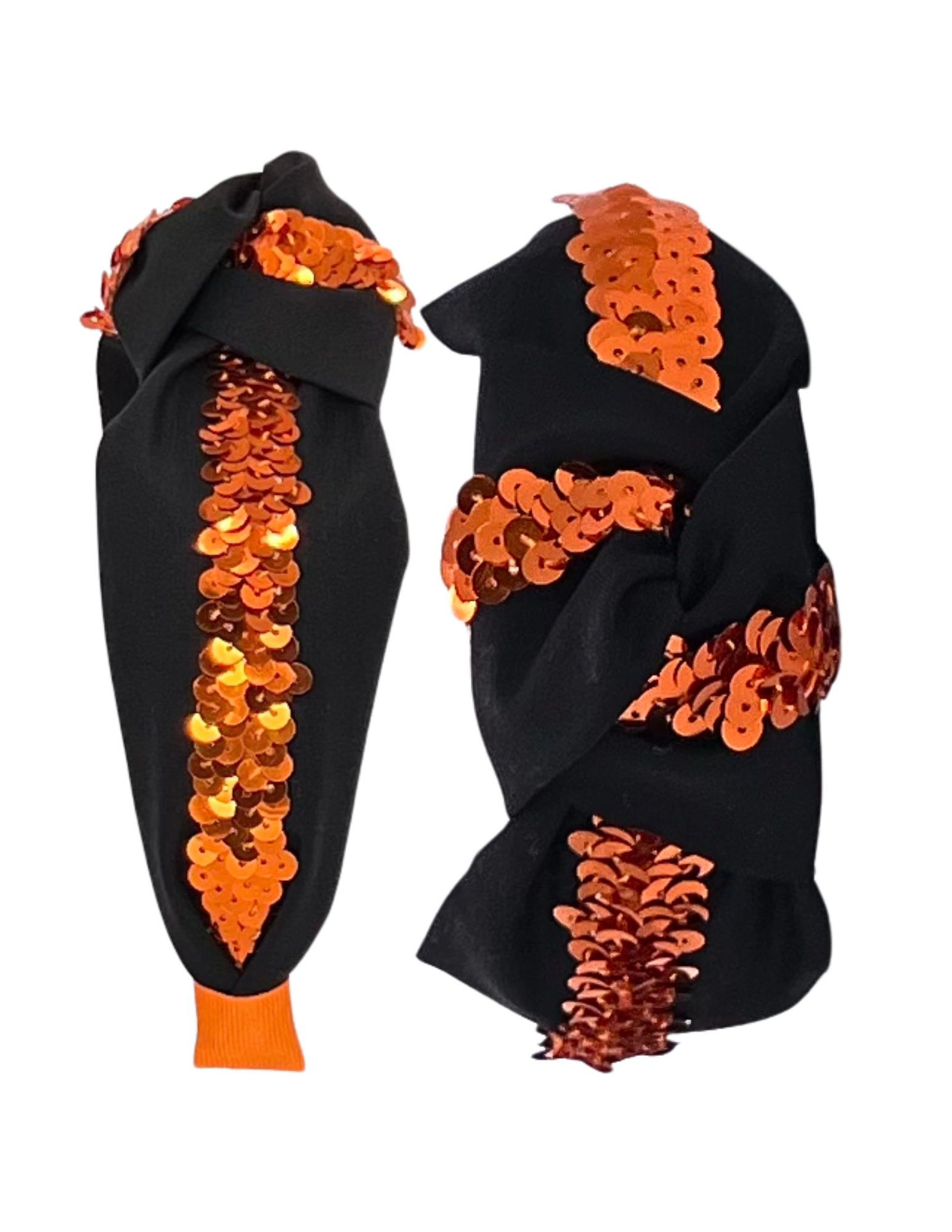 Orange Sequin on Black