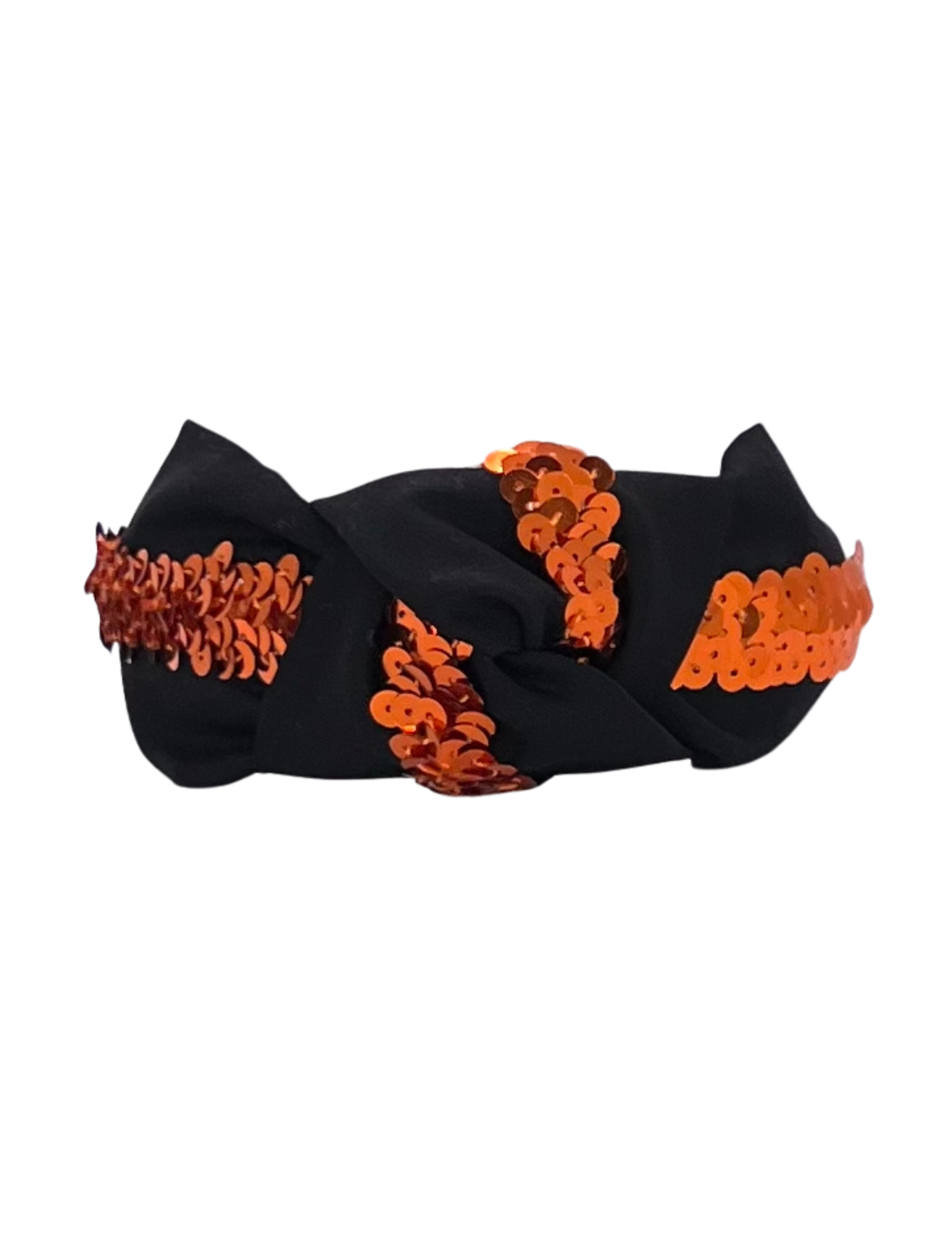 Orange Sequin on Black