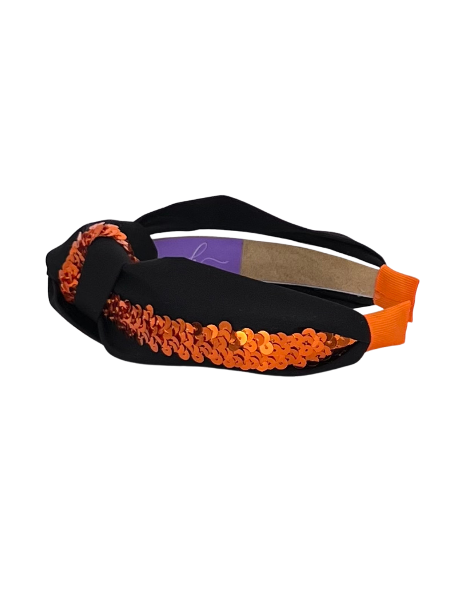 Orange Sequin on Black