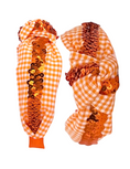 Load image into Gallery viewer, Orange Sequin on Orange Gingham