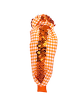 Load image into Gallery viewer, Orange Sequin on Orange Gingham