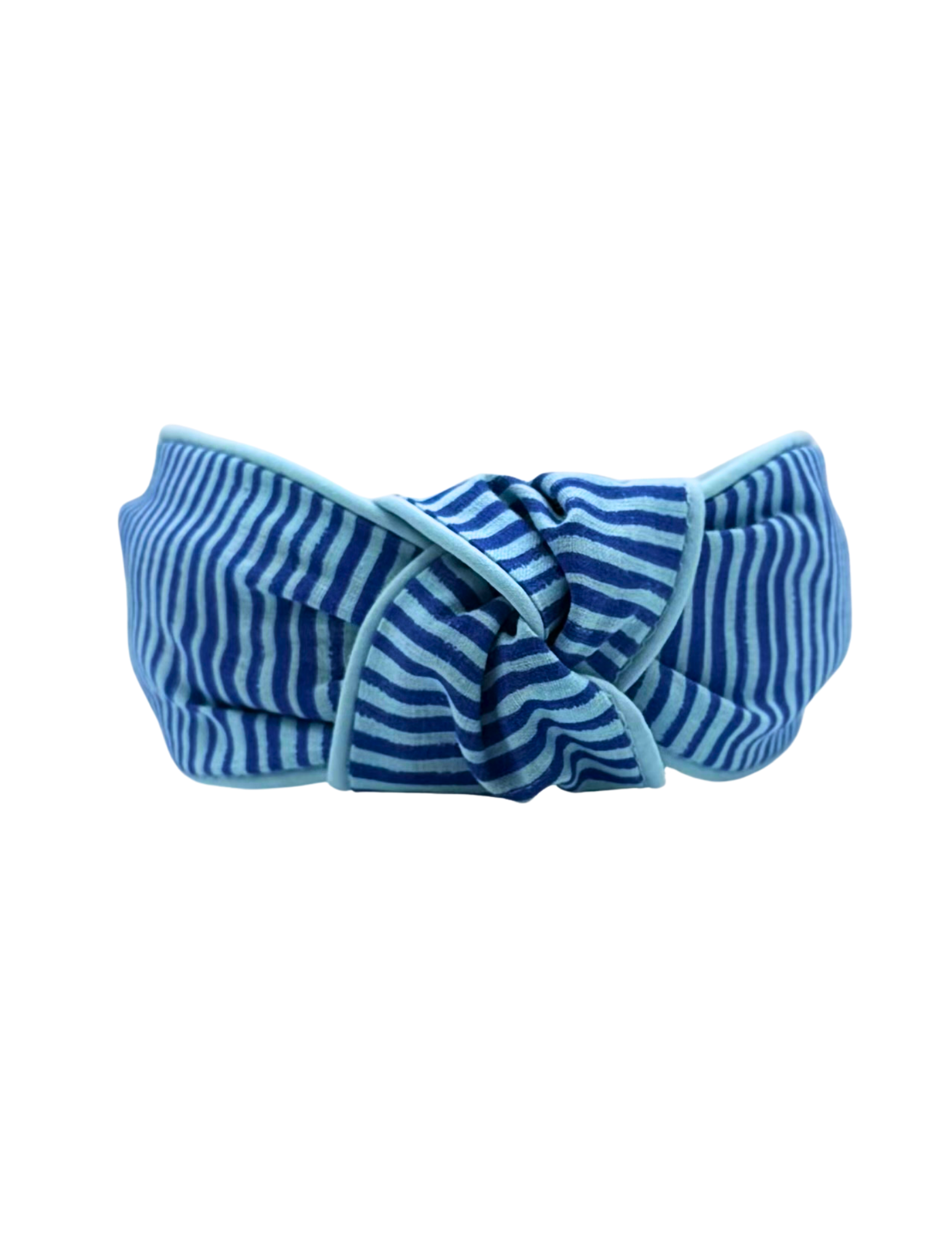 Blue Stripes with Light Blue Piping