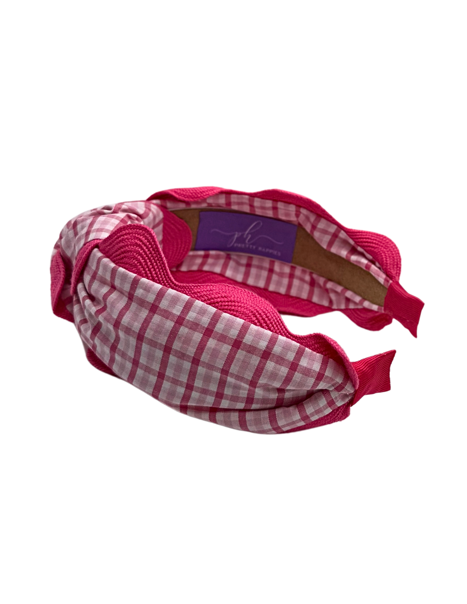 Jumbo Pink Scallop on Pink Gingham