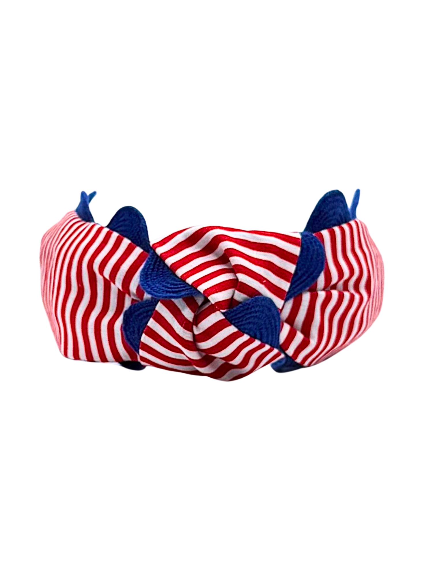 Red Stripes with Blue Piping