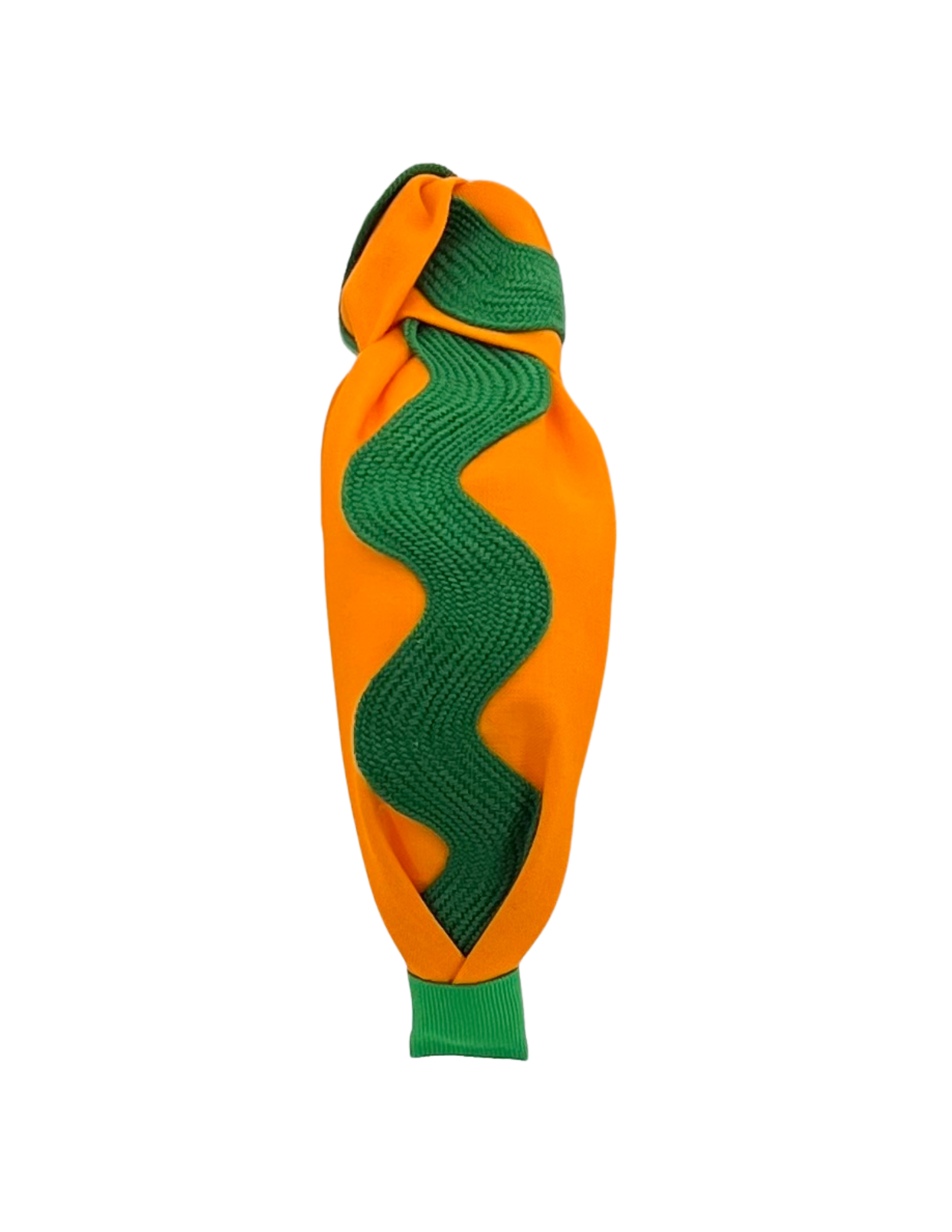 Green Ric Rac on Orange