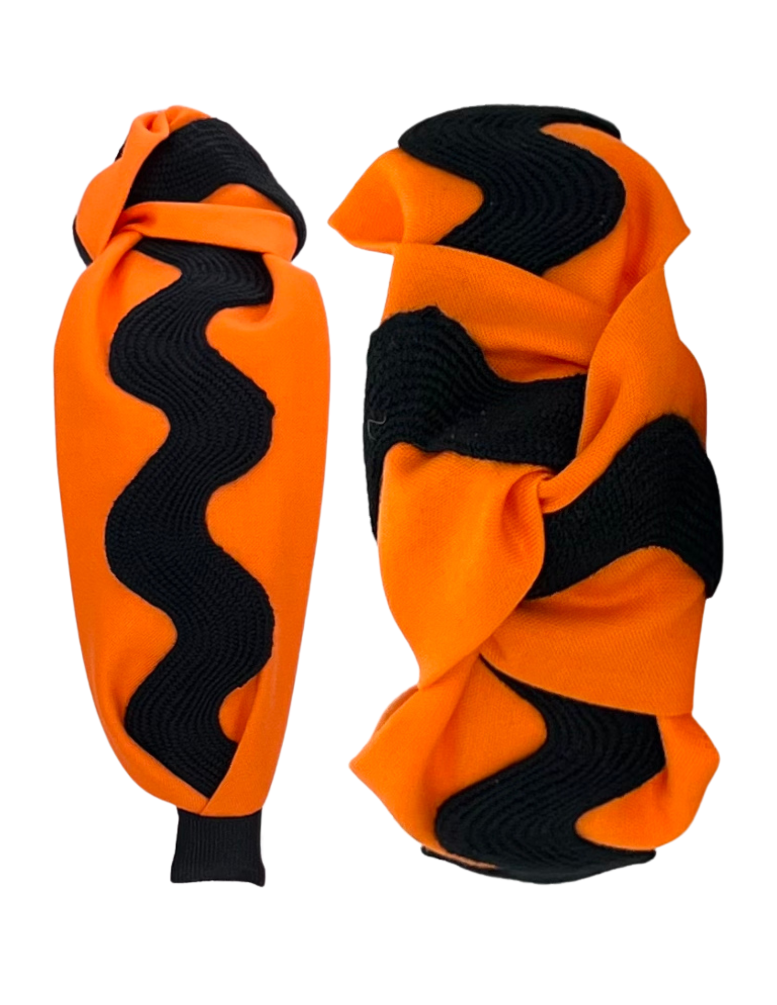 Black Ric Rac on Orange