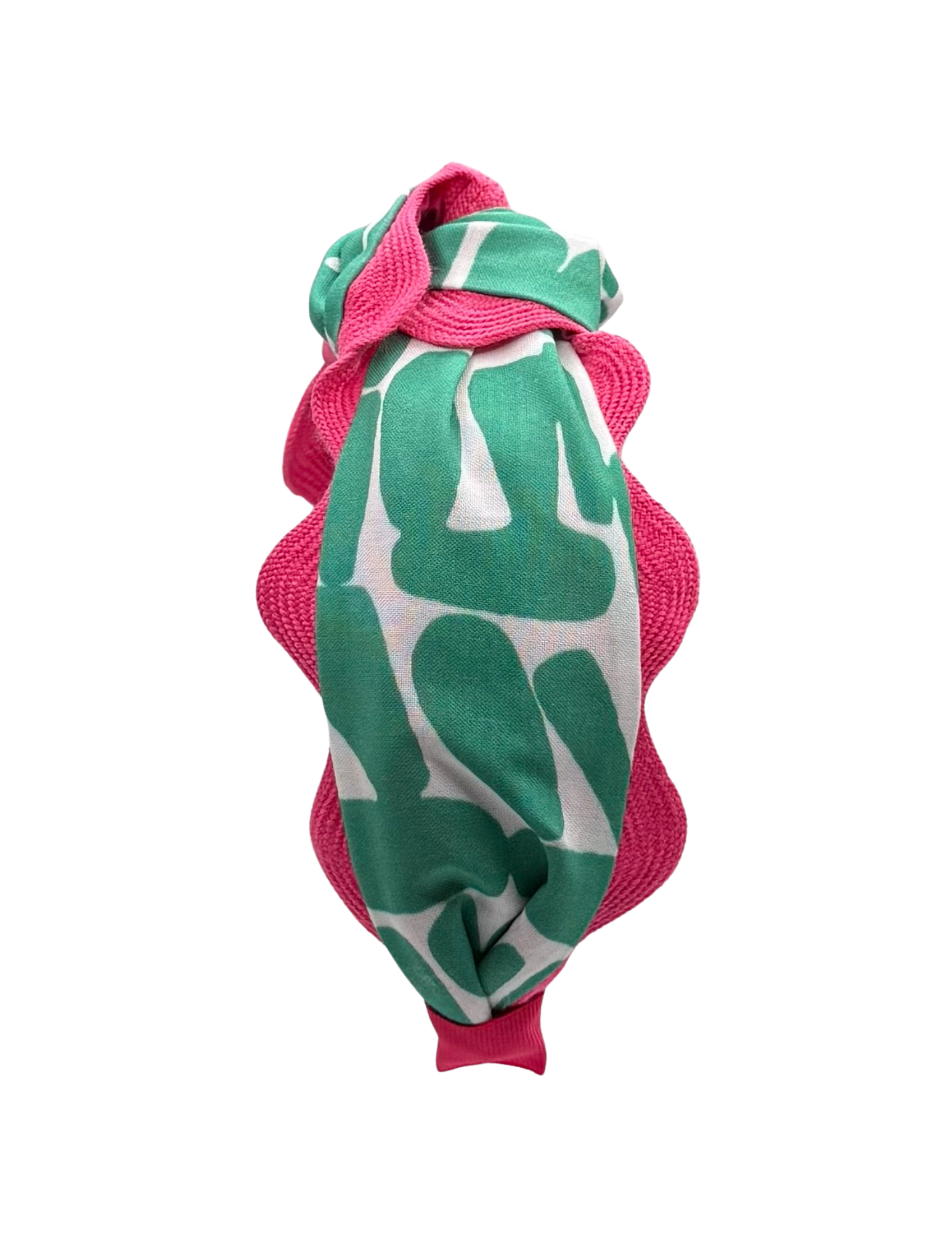 Kelly Green Dash with Large Bright Pink Piping