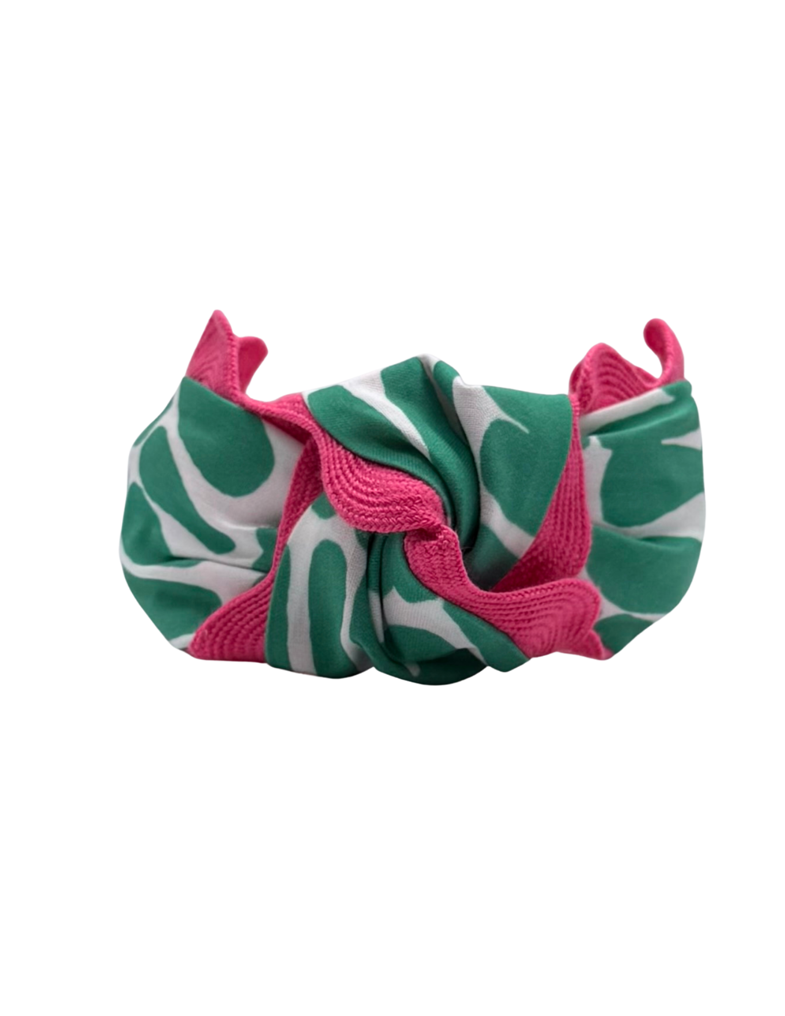 Kelly Green Dash with Large Bright Pink Piping