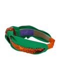 Load image into Gallery viewer, Orange Sequin on Green