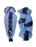 Load image into Gallery viewer, Navy Sequin on Light Blue