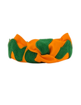 Load image into Gallery viewer, Green Ric Rac on Orange