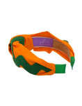 Load image into Gallery viewer, Green Ric Rac on Orange