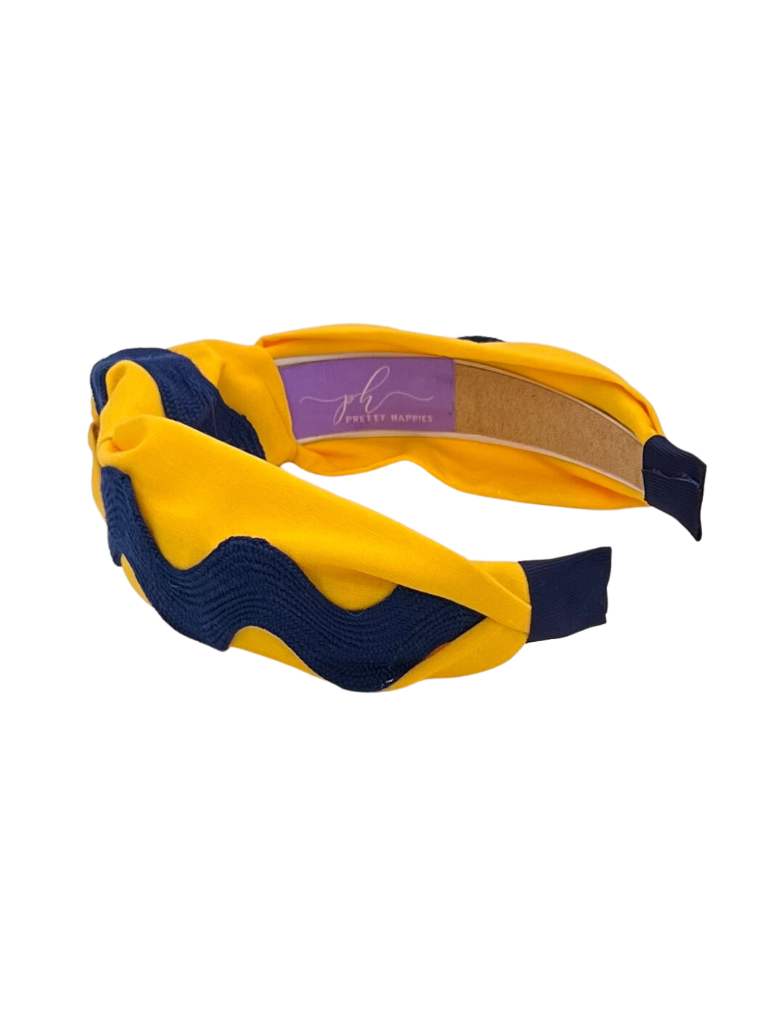 Blue Ric Rac on Yellow Gold
