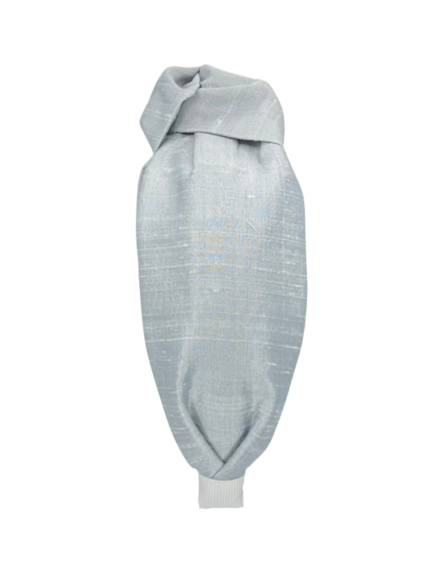Blue Silver Dupioni Silk