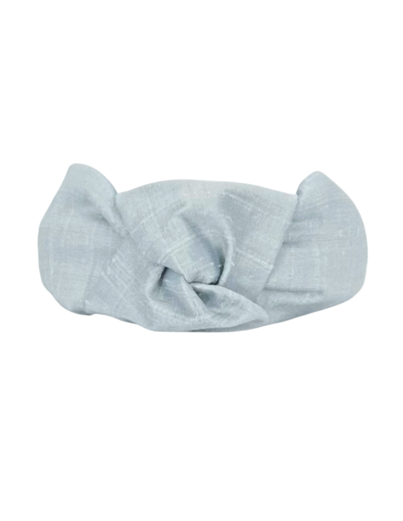 Blue Silver Dupioni Silk