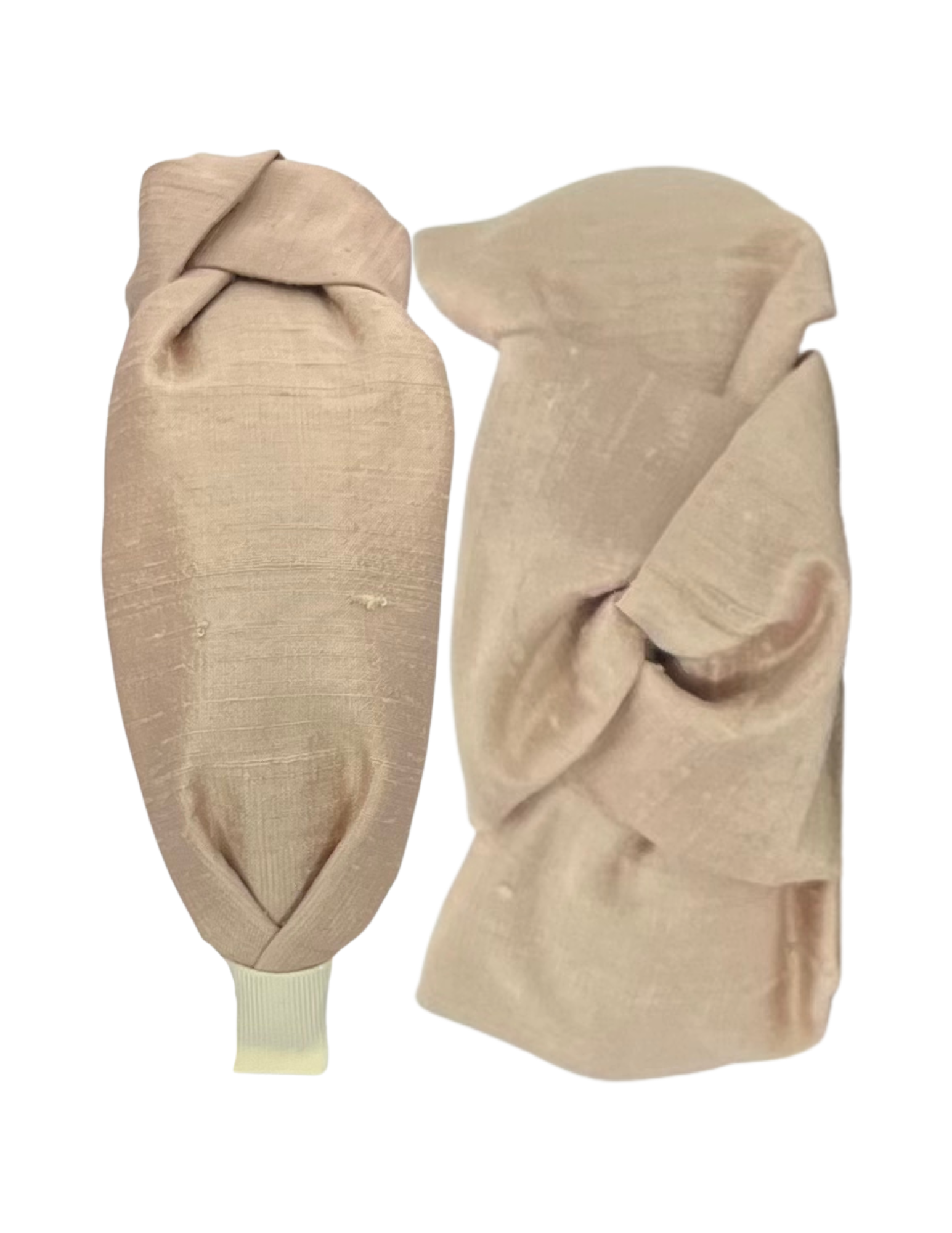 Warm Champagne Pink Dupioni Silk