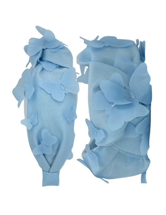 Light Blue 3D Butterflies