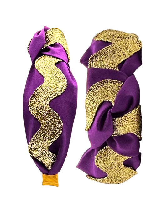 Gold Ric Rac on Purple