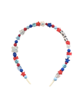 Load image into Gallery viewer, Red and Blues Prep Beaded Headband - Limited edition