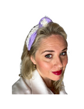 Load image into Gallery viewer, Lavender with Cream Pearl Trim