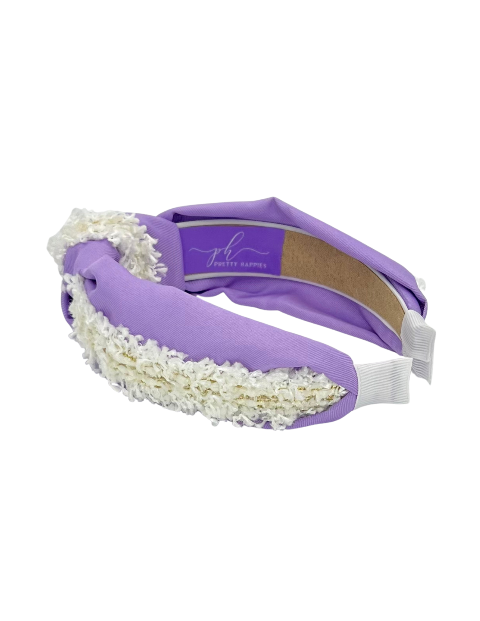 Lavender with Cream Pearl Trim