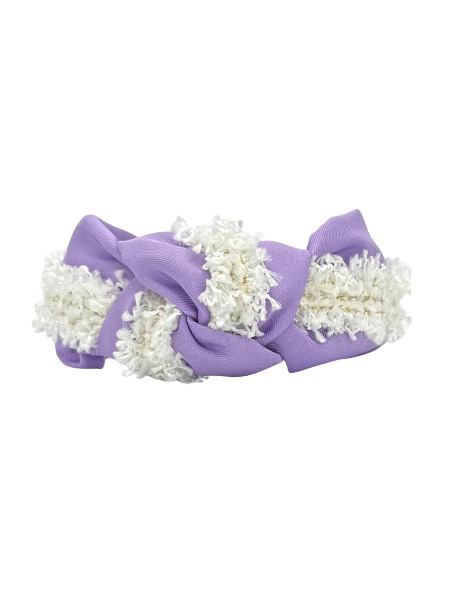 Lavender with Cream Pearl Trim
