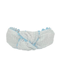 Load image into Gallery viewer, Light blue Scallop on White Seersucker