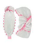 Load image into Gallery viewer, Pink Scallop on White Seersucker