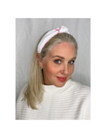 Load image into Gallery viewer, Pink Scallop on White Seersucker