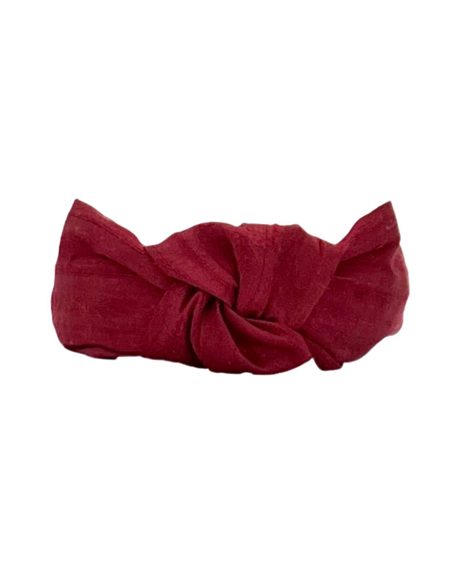 Maroon Dupioni Silk Knot Headband