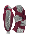Load image into Gallery viewer, Maroon and Silver Stripe