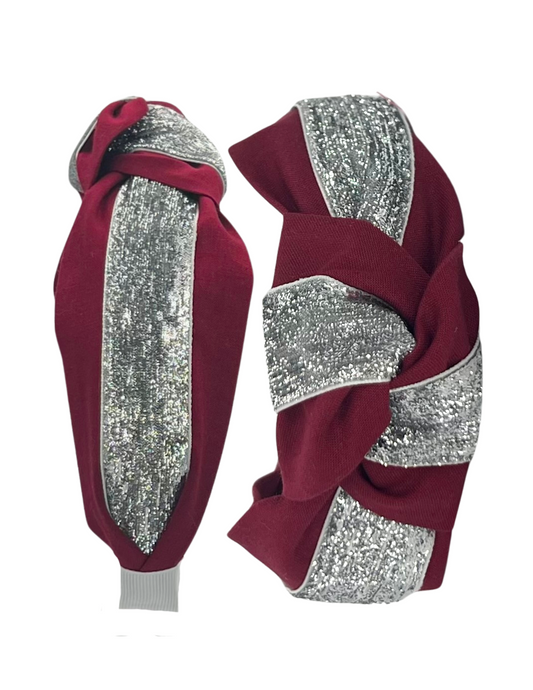 Maroon and Silver Stripe