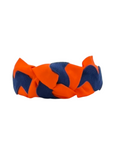 Load image into Gallery viewer, Navy Ric Rac on Orange