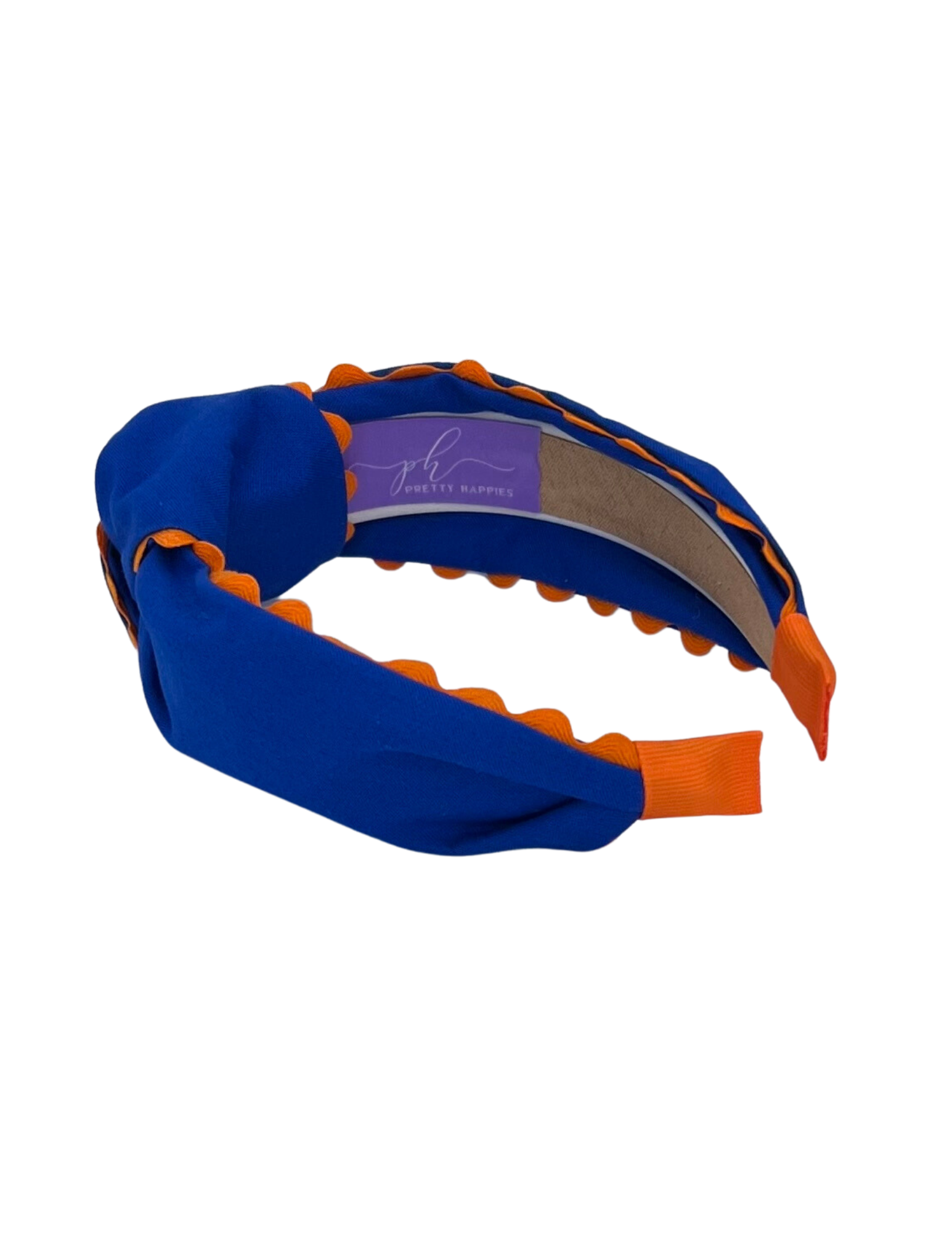 Orange Scallop on Royal Blue
