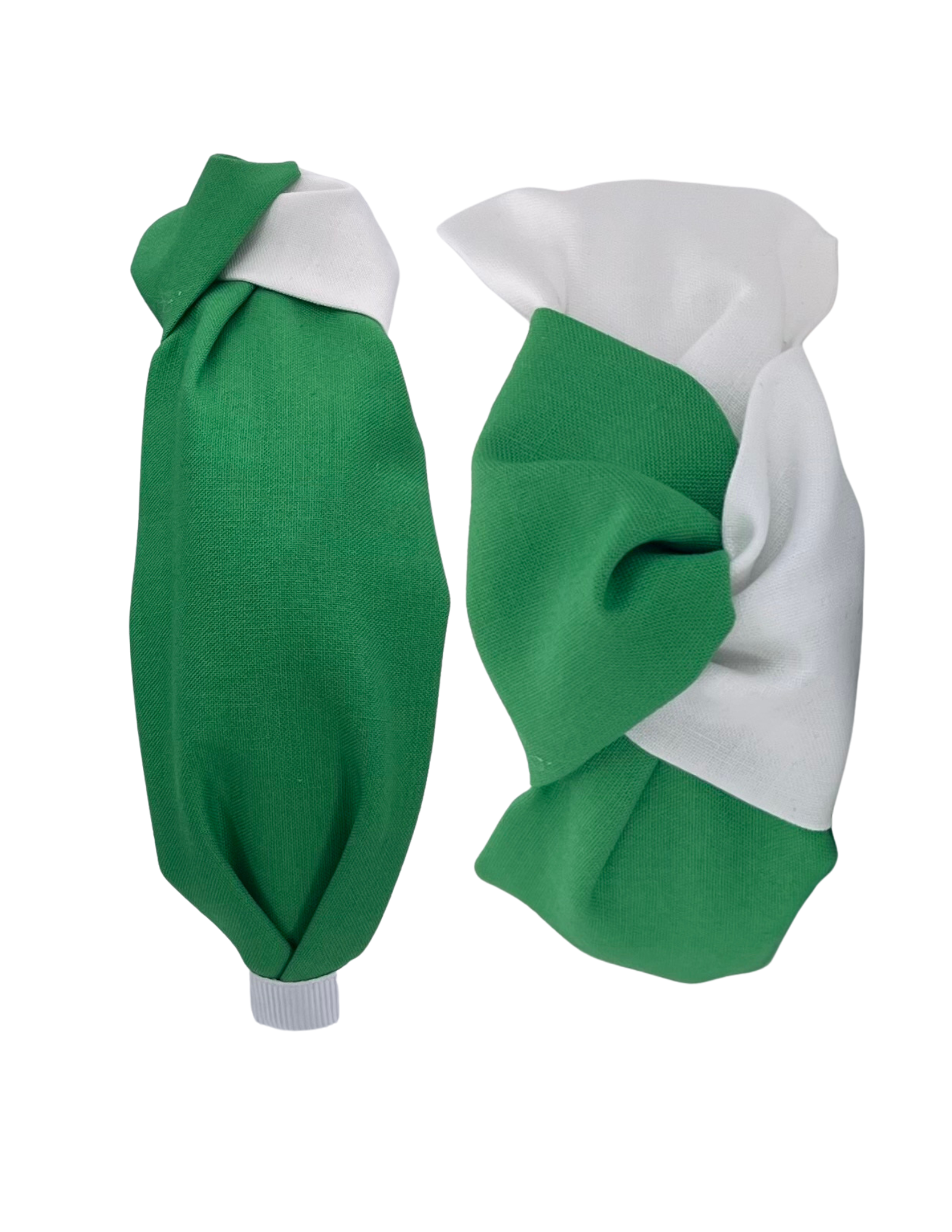 Green & White Twist Knot Headband